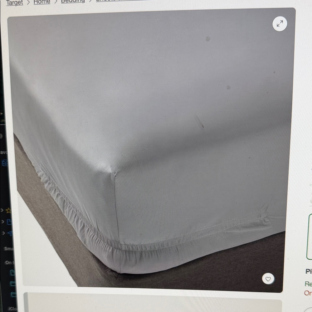 Threshold Soft Gray Fitted Sheet king - Picture 4 of 4